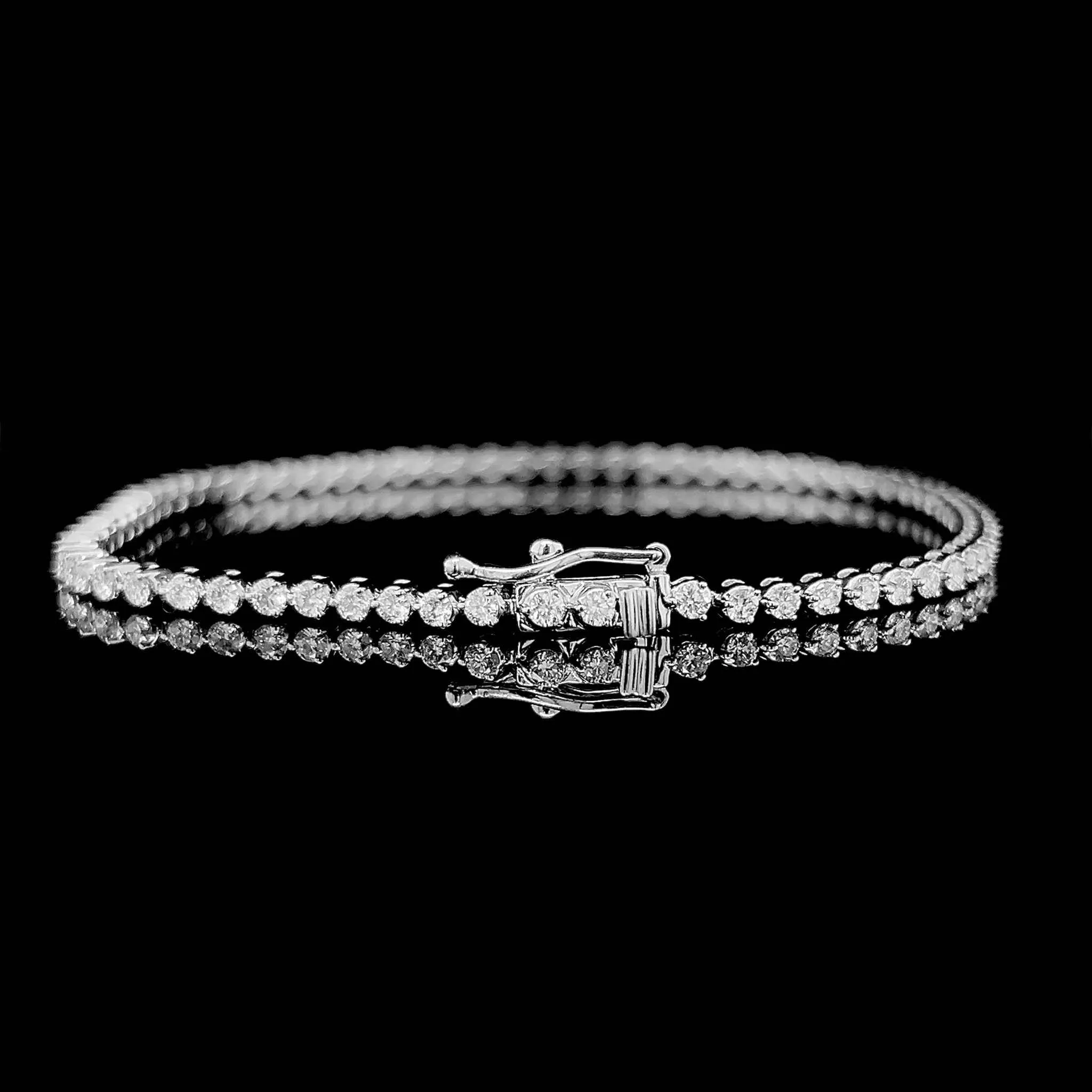 #BA93 | 2.8cts Full Eternity Tennis Diamond Bracelet 14kt