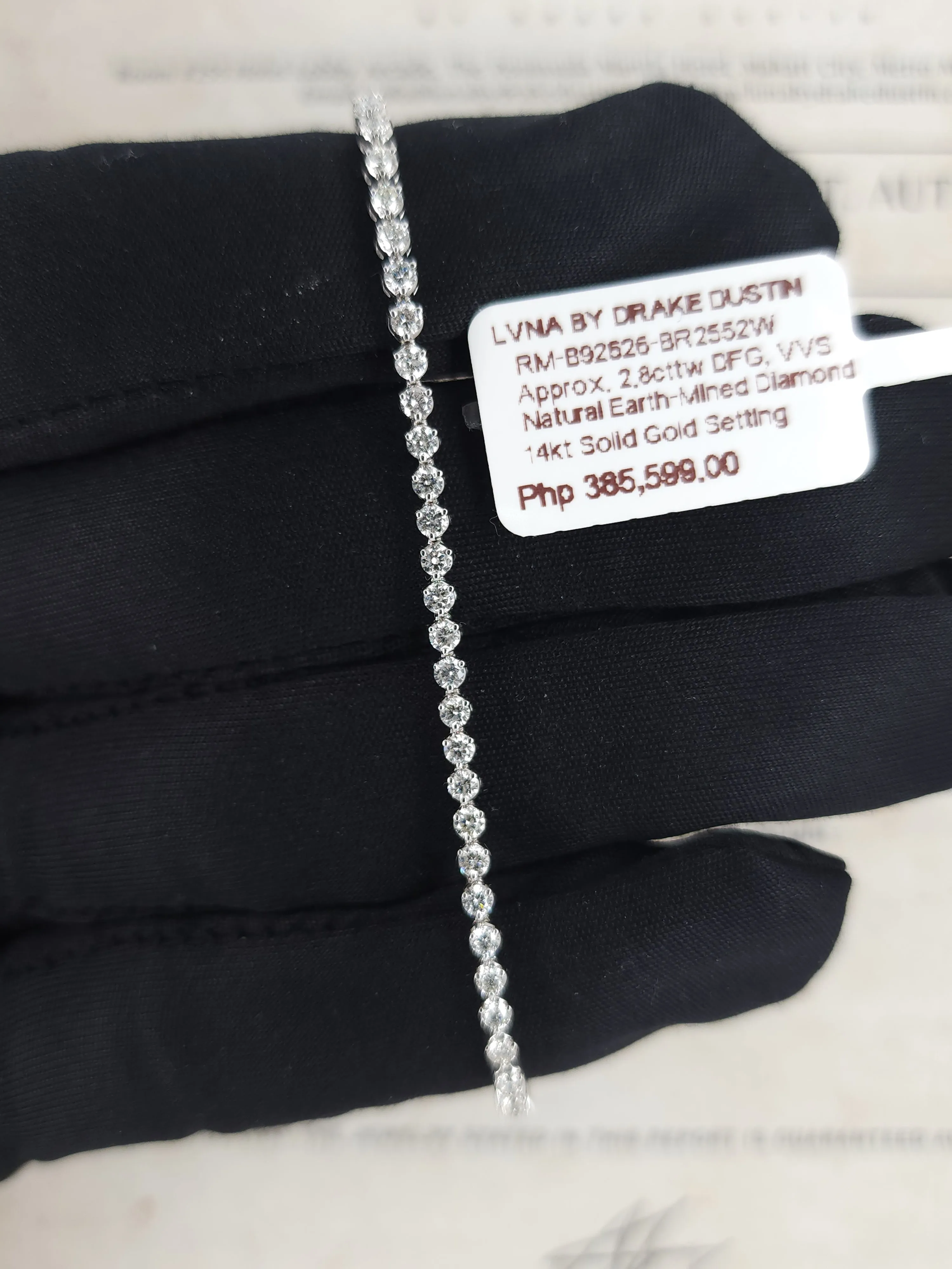 #BA93 | 2.8cts Full Eternity Tennis Diamond Bracelet 14kt