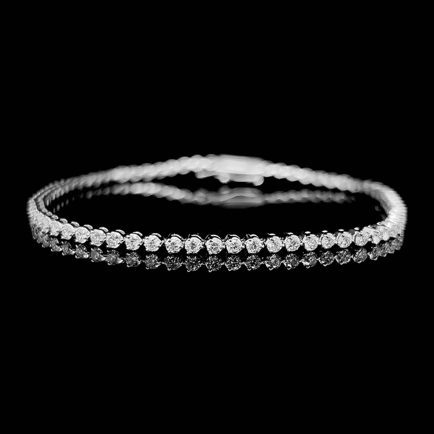 #BA93 | 2.8cts Full Eternity Tennis Diamond Bracelet 14kt