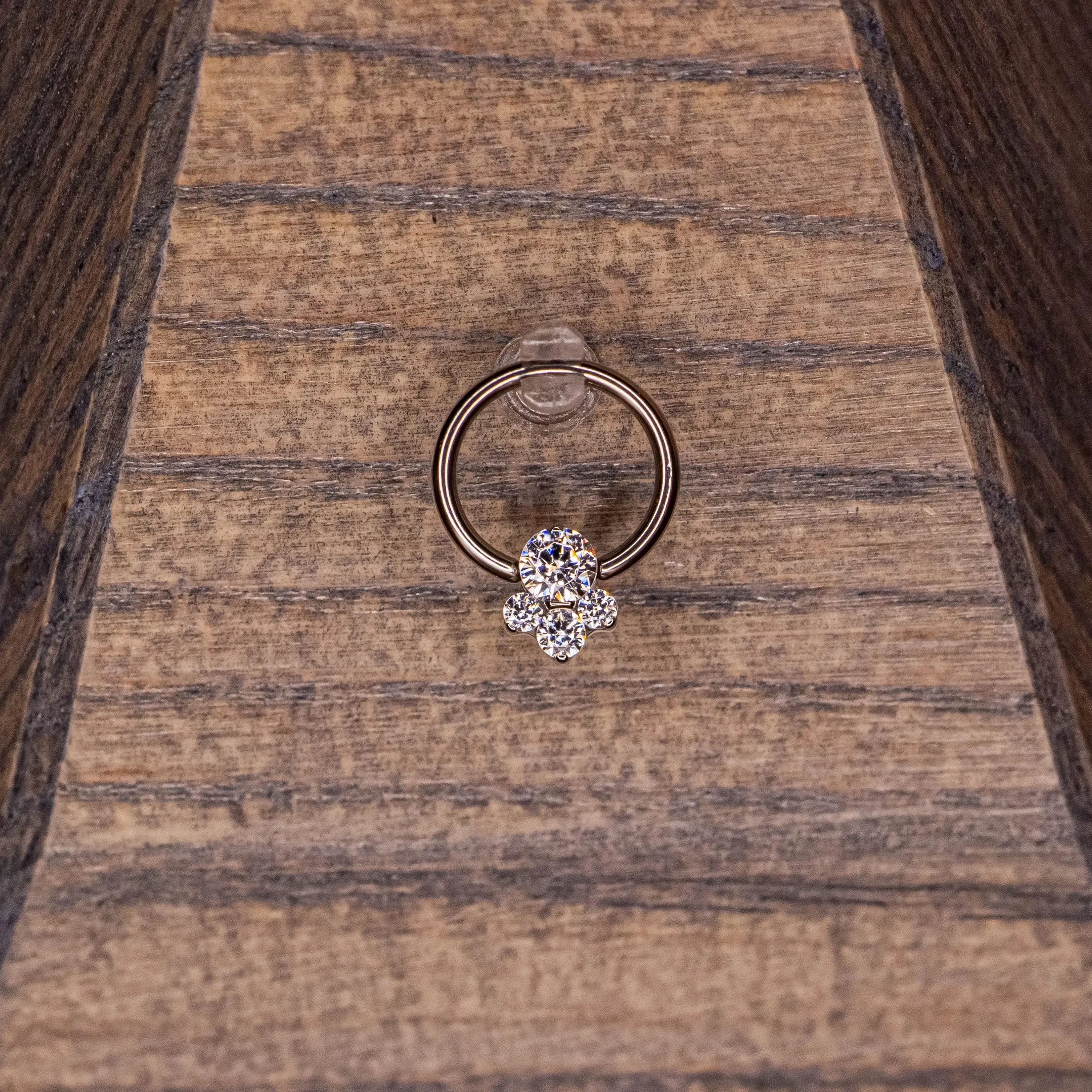 Caeli Captive Bead with White Swarovski Crystals- Medium