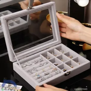 Fashion Velvet Jewelry Ring Case