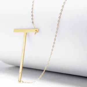 #GOLD2024 | Large Golden Alphabet Letter Necklace 18kt 20”