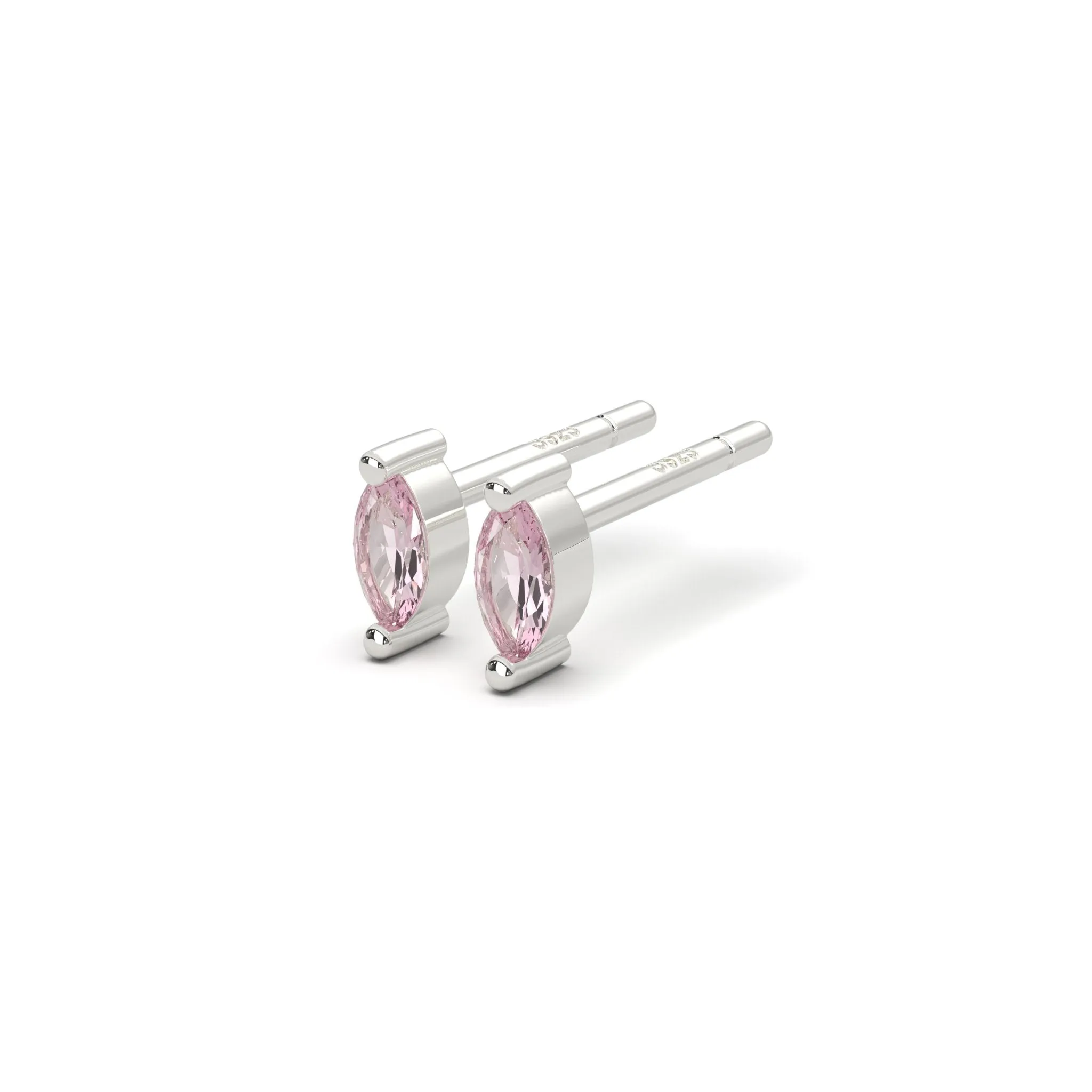Micro Marquise Studs in Silver
