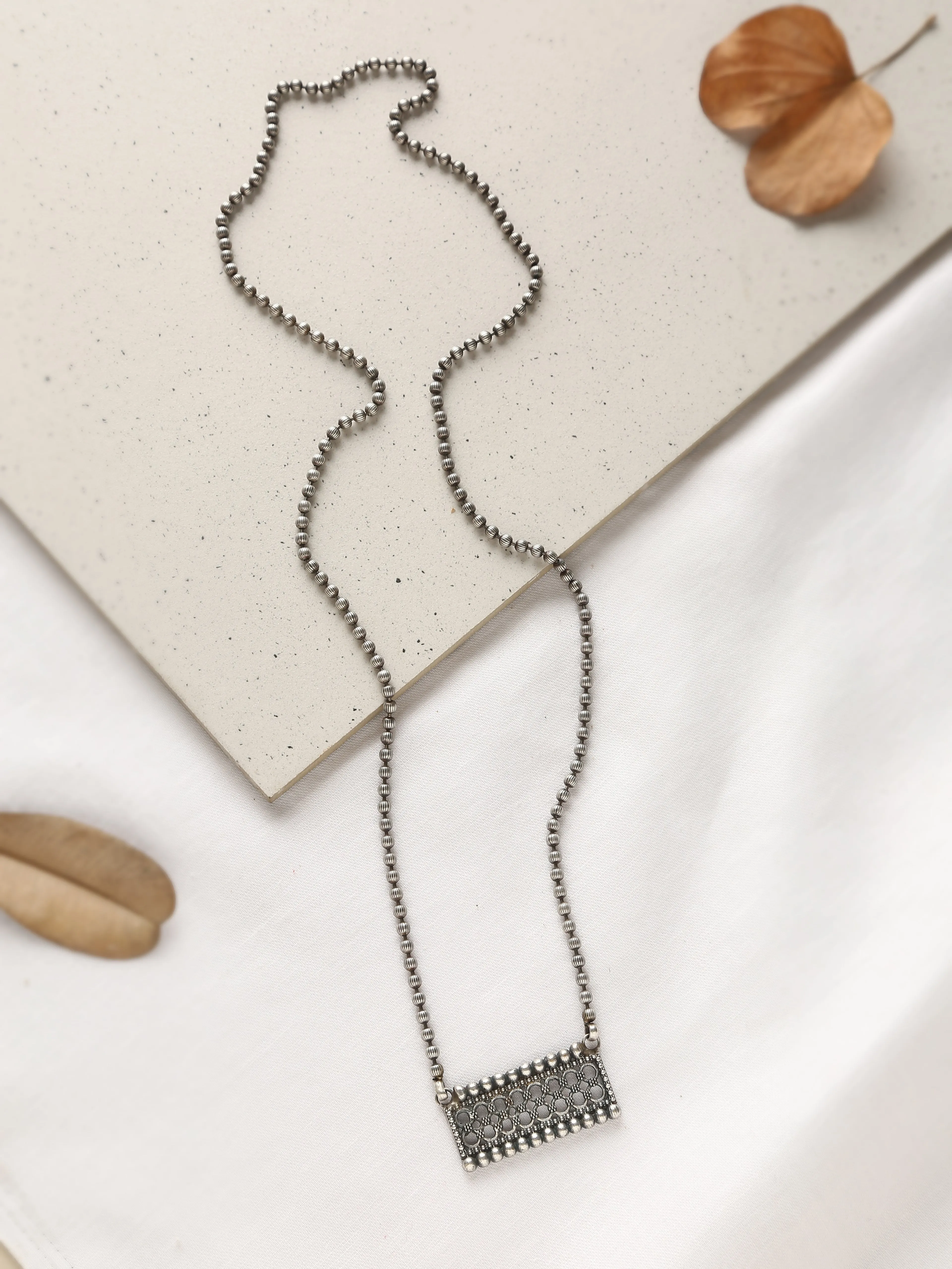 Silver-Plated Long Necklace