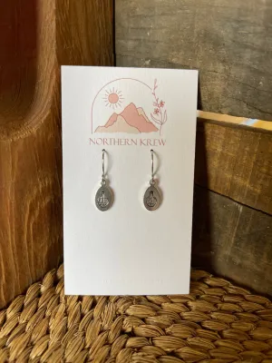Stamped Flip Off Earrings