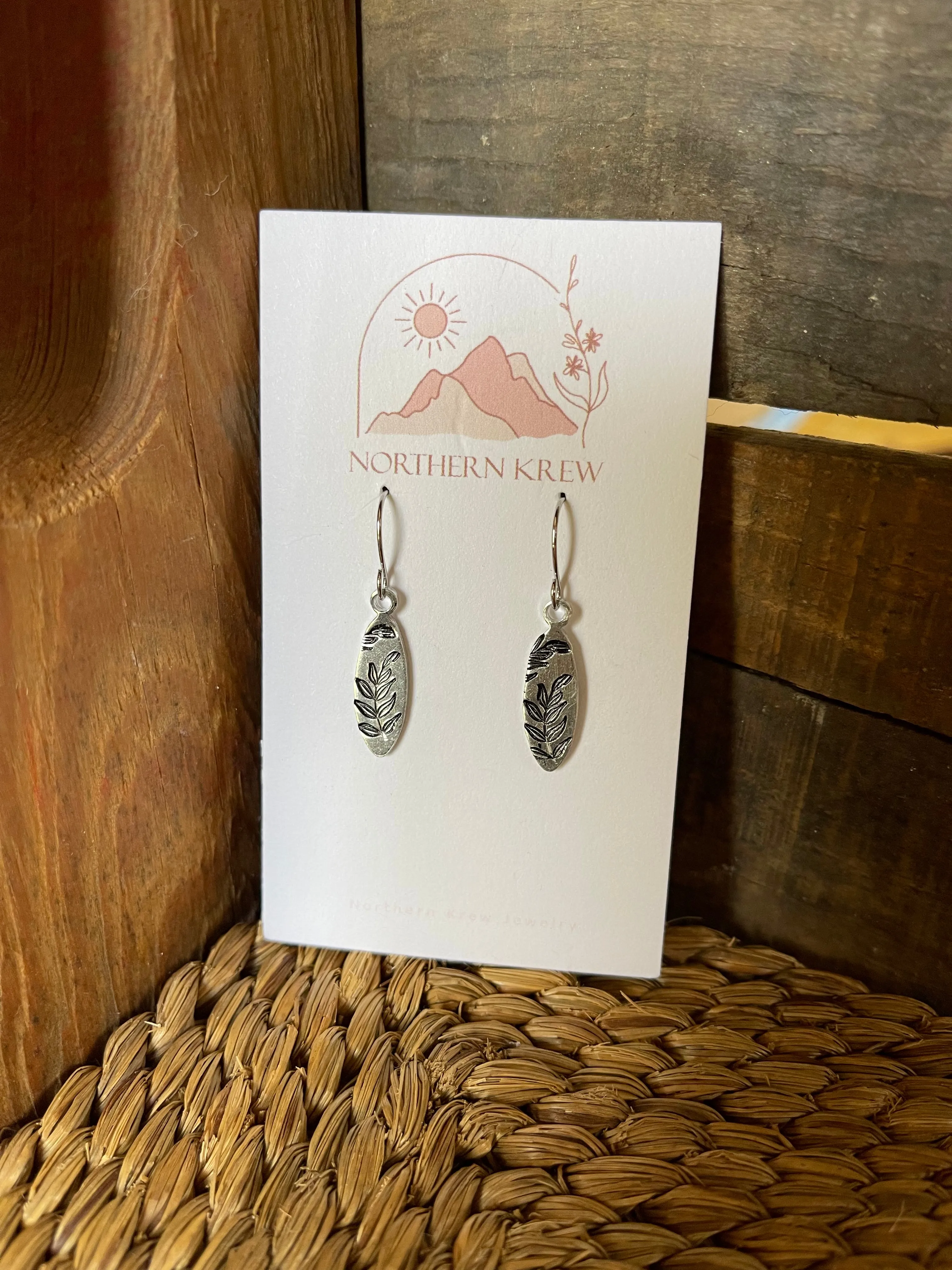 Stamped Leaves Earrings